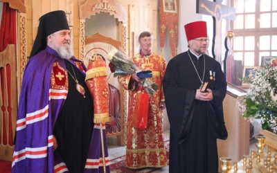 Преосвященнейший Епископ Сергий возглавил Вечерню в Спасо-Преображенском храме г. Вязьмы