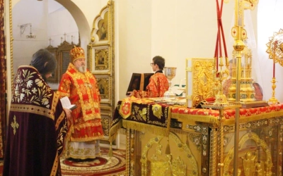 Епископ Сергий совершил Божественную литургию в день Победы