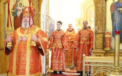 Епископ Сергий возглавил Божественную литургию в Свято-Троицком кафедральном соборе