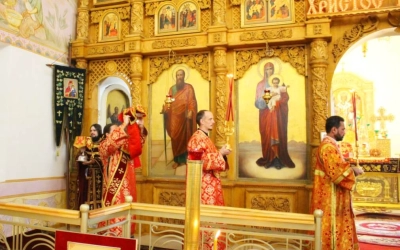 В день памяти Святителя Николая Чудотворца епископ Сергий возглавил Божественную Литургию