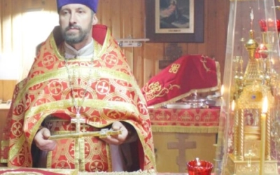 праздничное богослужение в храме Равноапостольных Мефодия и Кирилла п. Угра