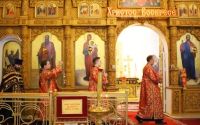 Епископ Сергий возглавил Всенощное бдение накануне Недели 5-й по Пасхе