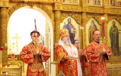 Епископ Сергий возглавил Всенощное бдение накануне Недели 5-й по Пасхе