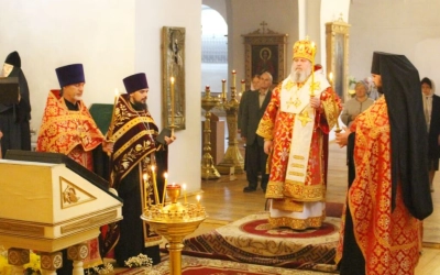 Епископ Сергий возглавил Всенощное бдение накануне Недели 5-й по Пасхе