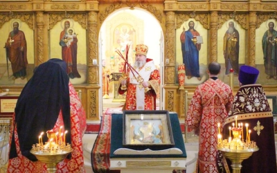 Епископ Сергий возглавил Божественную литургию в Свято-Троицком кафедральном соборе