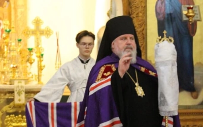Епископ Сергий возглавил Всенощное бдение накануне двунадесятого праздника Вознесения Господня