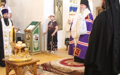 Епископ Сергий возглавил Всенощное бдение накануне двунадесятого праздника Вознесения Господня