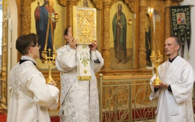 Епископ Сергий возглавил Всенощное бдение накануне двунадесятого праздника Вознесения Господня