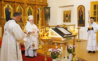 Епископ Сергий возглавил Всенощное бдение накануне Недели 7-й по Пасхе