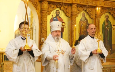 Епископ Сергий возглавил Всенощное бдение накануне Недели 7-й по Пасхе