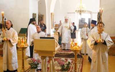 Епископ Сергий возглавил Всенощное бдение накануне Недели 7-й по Пасхе