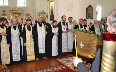 Епископ Сергий принял участие в Богослужении, в годовщину упокоения архимандрита Аркадия