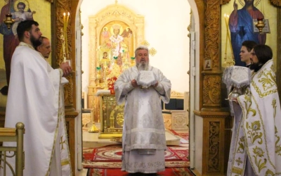 Архиерейское богослужение в Троицкую родительскую субботу