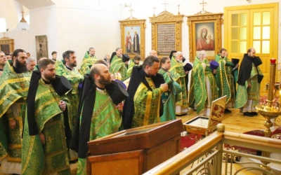 Божественная литургия в день памяти прпп. Сергия и Германа Валаамских Чудотворцев