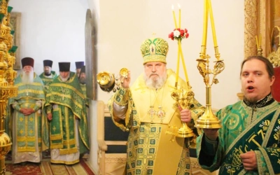 Божественная литургия в день памяти прпп. Сергия и Германа Валаамских Чудотворцев