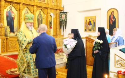 Божественная литургия в день памяти прпп. Сергия и Германа Валаамских Чудотворцев