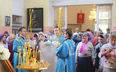 Престольный праздник в храме Ахтырской иконы Божией Матери