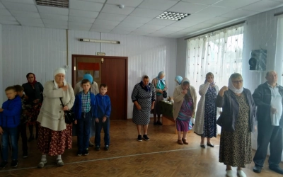 Праздничная Божественная литургия в д. Бекрино Гагаринского района