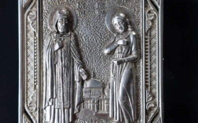 Литая икона прп. Аркадия Вяземского