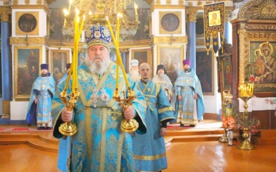 праздничная Божественная литургия в храме Преображения Господня с. Липецы