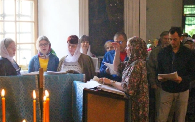 праздничная Божественная литургия в храме Преображения Господня с. Липецы