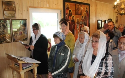 Праздничное богослужение в деревне Хватов Завод по случаю Престольного торжества
