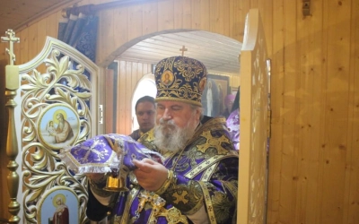 епископ Вяземский и Гагаринский совершил малое освящение храма в честь Покрова Пресвятой Богородицы