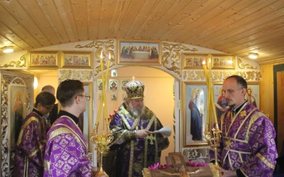 епископ Вяземский и Гагаринский совершил малое освящение храма в честь Покрова Пресвятой Богородицы