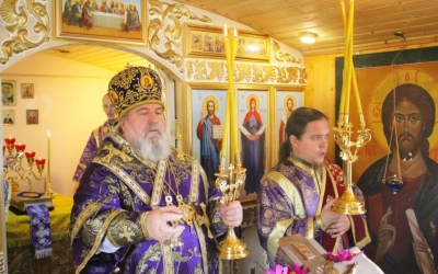 епископ Вяземский и Гагаринский совершил малое освящение храма в честь Покрова Пресвятой Богородицы