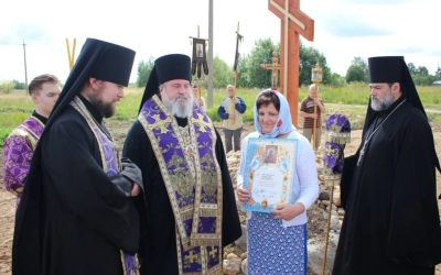 епископ Вяземский и Гагаринский совершил малое освящение храма в честь Покрова Пресвятой Богородицы