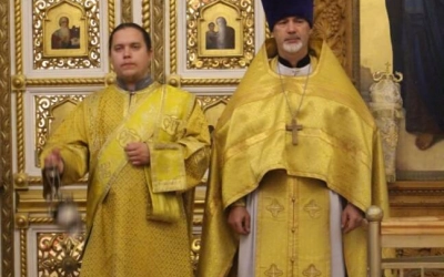 Епископ Вяземский и Гагаринский Сергий возглавил Божественную литургию в Свято-Троицком кафедральном