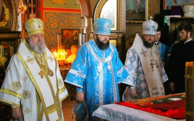 праздничная Божественная литургия в Герасимо-болдинском монастыре