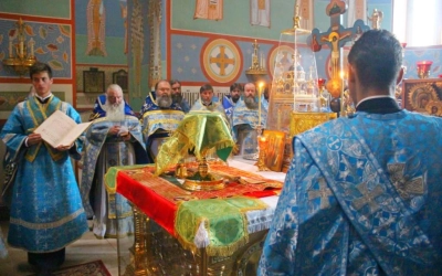 праздничная Божественная литургия в Герасимо-болдинском монастыре