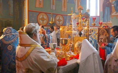 праздничная Божественная литургия в Герасимо-болдинском монастыре