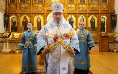 Епископ Сергий совершил Божественную литургию в день празднования Успения Пресвятой Богородицы