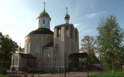 Первая Божественная литургия в Вознесенском храме села Рыбки