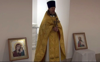 Первая Божественная литургия в Вознесенском храме села Рыбки