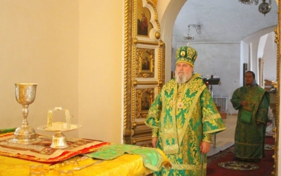 Божественная литургия в день памяти Прпп. Сергия и Германа, Валаамских Чудотворцев