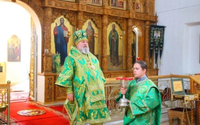 Божественная литургия в день памяти Прпп. Сергия и Германа, Валаамских Чудотворцев