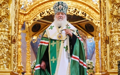 Первосвятительское богослужение в Успенском соборе Свято-Троицкой Сергиевой лавры