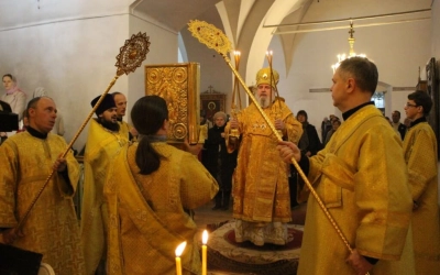 Божественная литургия в Неделю 19-ю по Пятидесятнице, святых отцев VII Вселенского Собора