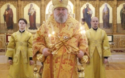 Божественная литургия в Неделю 20-ю по Пятидесятнице, дня памяти Прп. Илариона Великого