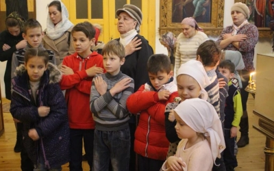 Божественная литургия в Неделю 20-ю по Пятидесятнице, дня памяти Прп. Илариона Великого