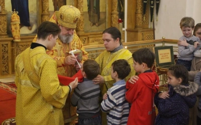 Божественная литургия в Неделю 20-ю по Пятидесятнице, дня памяти Прп. Илариона Великого