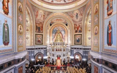 Патриаршее Богослужение в Храме Христа Спасителя