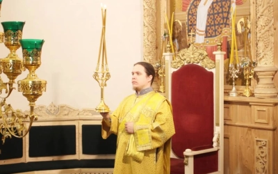 Божественная литургия Архиерейским чином, в Неделю 26-ю по Пятидесятнице