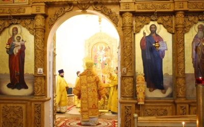 Божественная литургия Архиерейским чином, в Неделю 26-ю по Пятидесятнице