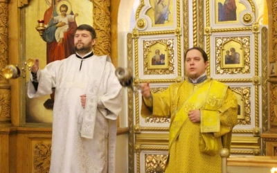 Божественная литургия Архиерейским чином, в Неделю 29-ю по Пятидесятнице