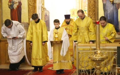 Божественная литургия Архиерейским чином, в Неделю 29-ю по Пятидесятнице