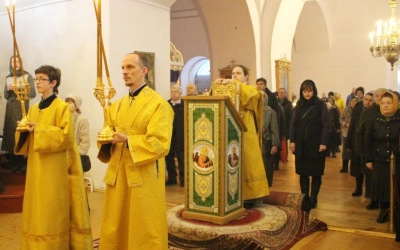 Божественная литургия Архиерейским чином, в Неделю 29-ю по Пятидесятнице